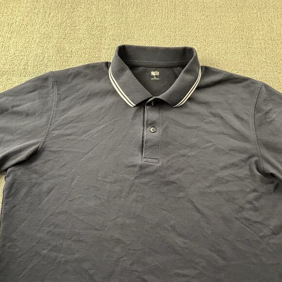 Uniqlo Polo Shirt Adult Extra Large Navy Blue Short Sleeve Casual Preppy Men's - Picture 3 of 14